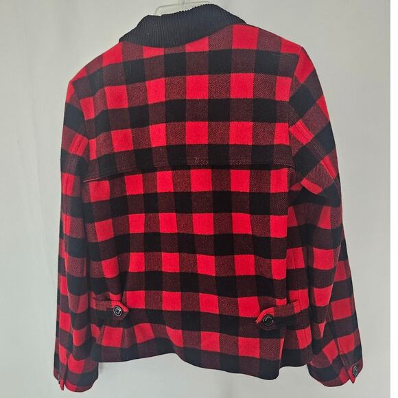 Ralph x Ralph Lauren Women's Red Black Wool Buffalo Check Plaid Jacket Small - Picture 5 of 6